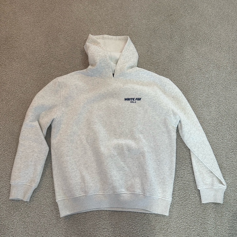 White Fox Gray Hoodie size M/L